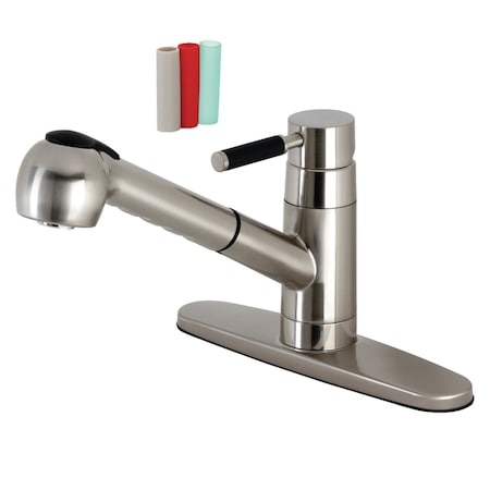 Gourmetier GSC888DKLSP Single-Handle Pull-Out Kitchen Faucet, Brushed Nickel GSC888DKLSP